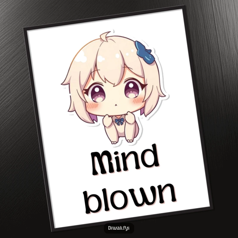 Funny poster art of a character with a wide-eyed, surprised expression, capturing a moment of disbelief and astonishment.