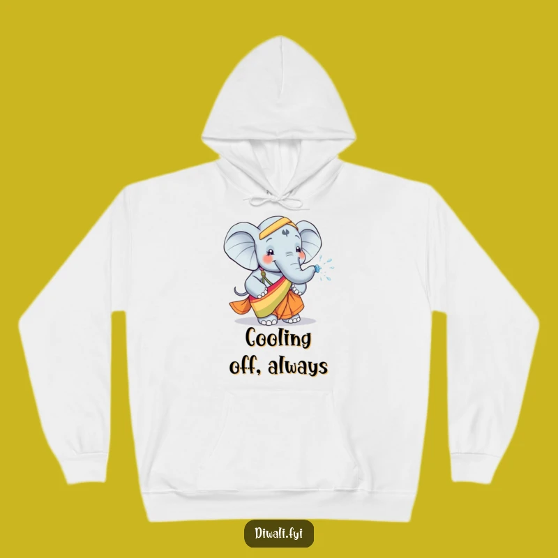 Funny Elephant Hoodie: Colorful Sari Sprayer, Cozy & Cheerful Funny Gift
