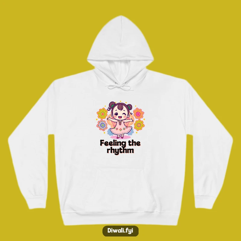 Funny Delighted Rangoli Dancer Hoodie: Stay Cozy and Celebratory with Humorous Warmth!