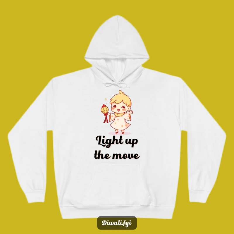 Funny Diya Dance Hoodie - Cozy Character Lantern Design, Ideal Humorous Gift!