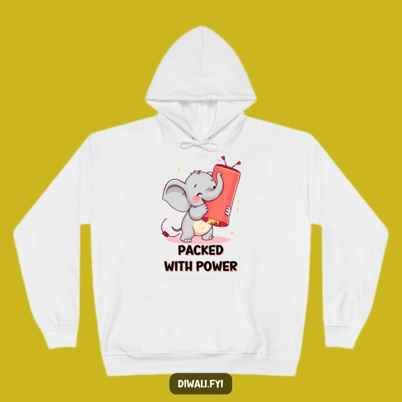 Funny Elephant Giant Firecracker Hoodie - Cozy & Hilarious Winter Gift