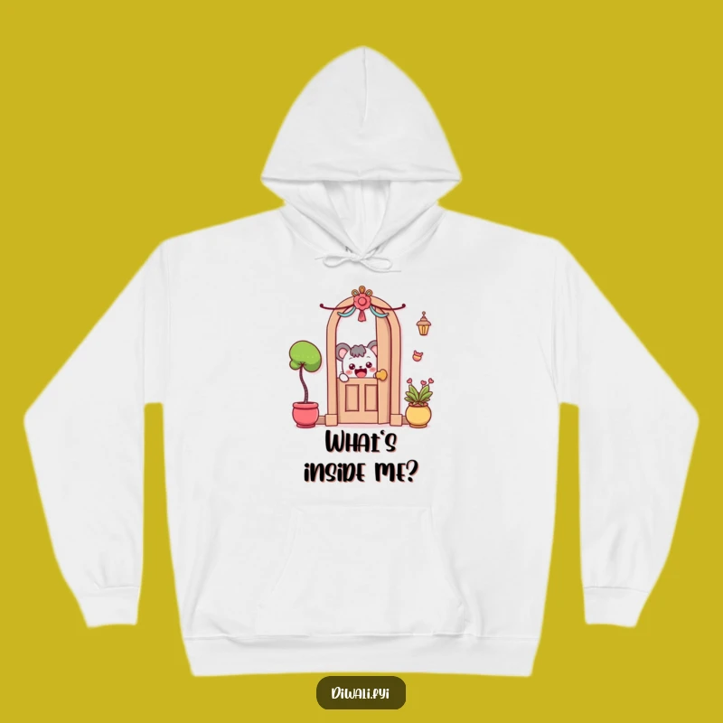 Funny Hoodie: Cozy Up with a Peeking Curious Character
