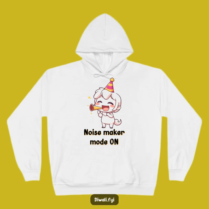Funny Party Horn Laugh Hoodie: Cozy Up with Hilarious Character Celebration Vibes