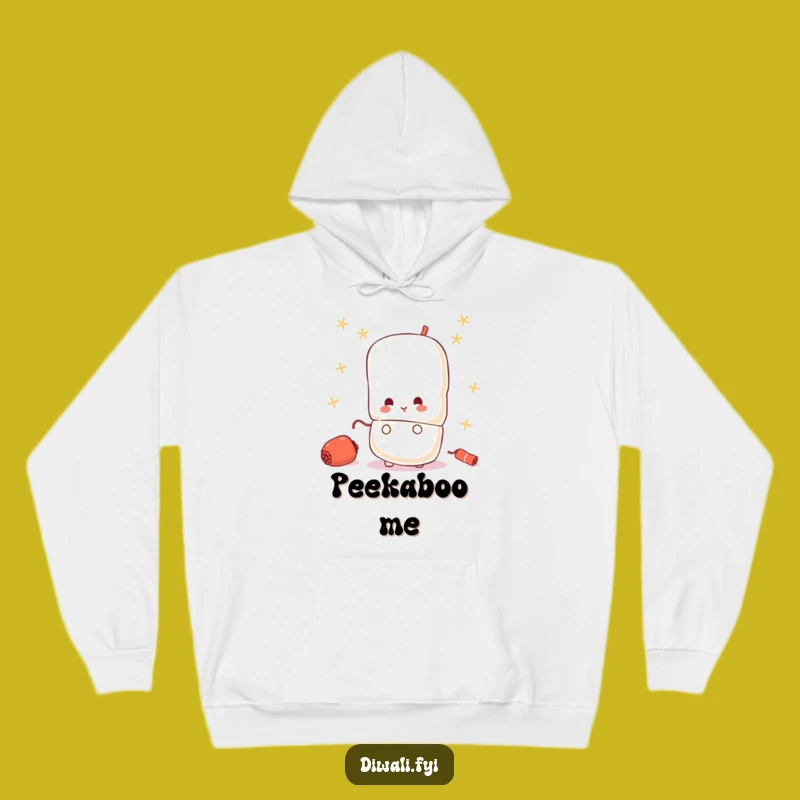 Funny Peeking Firecracker Hoodie - Cozy & Mysterious Character Wear, Great Gift