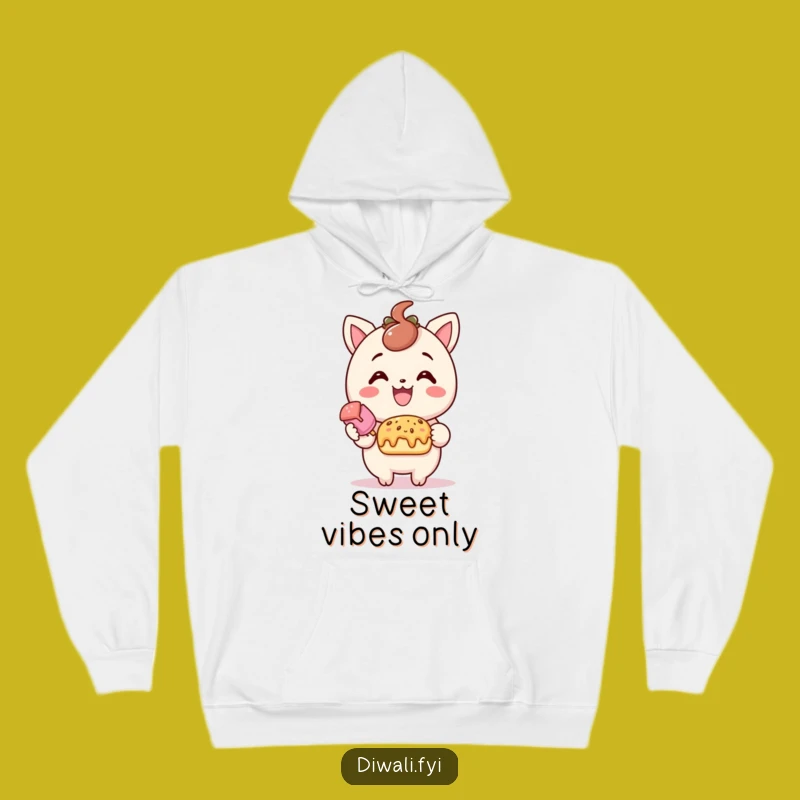 Funny Treat Offering Hoodie - Cozy Delightful Character Hoodie for Sweet Comfort