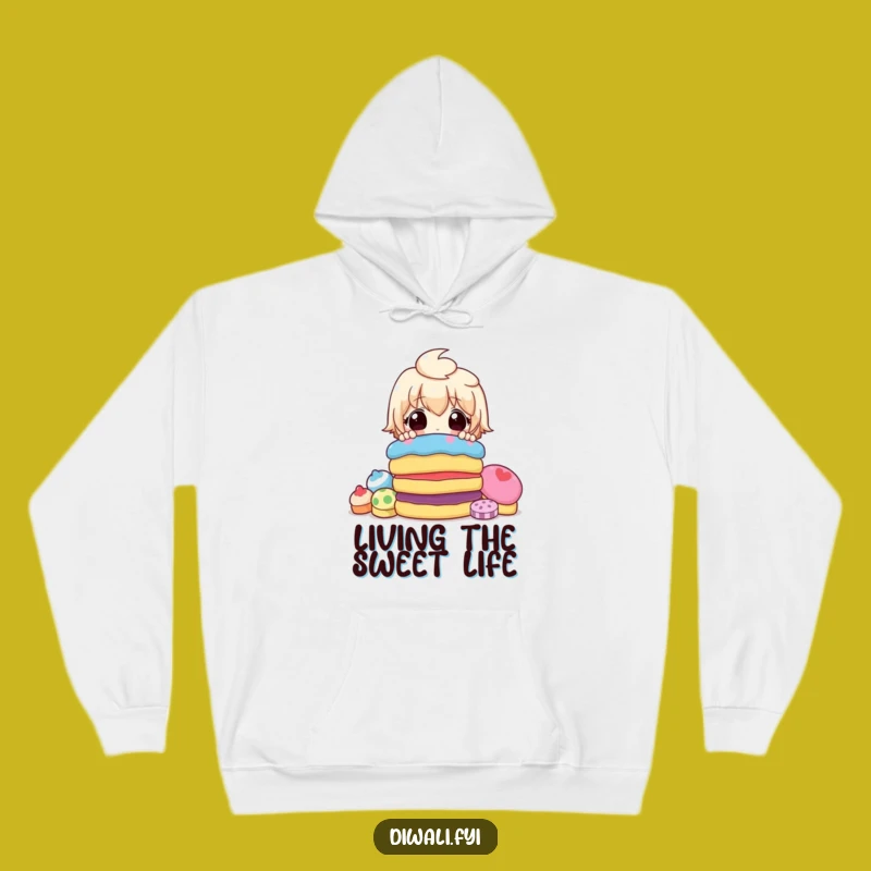 Funny Surprised Sweets Hoodie - Cozy & Hilarious Peek Design