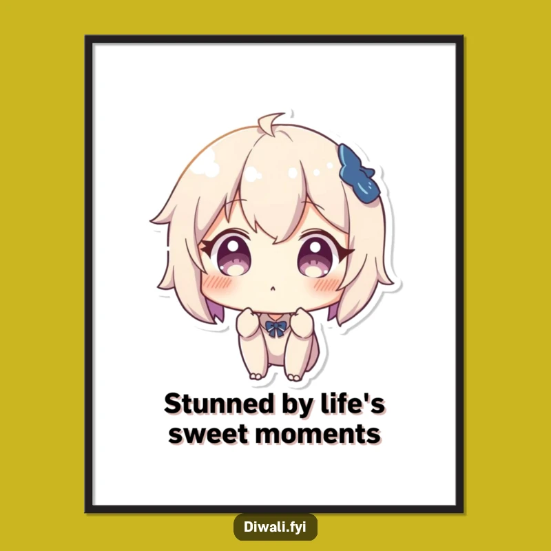 Free Printable Wall Art: Surprised Character Funny Downloadable Decor