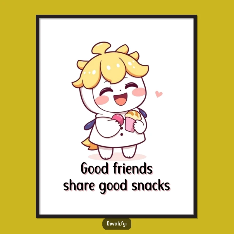 Funny Free Printable Wall Art: Sharing Sweet Treat, Whimsical Downloadable Decor!