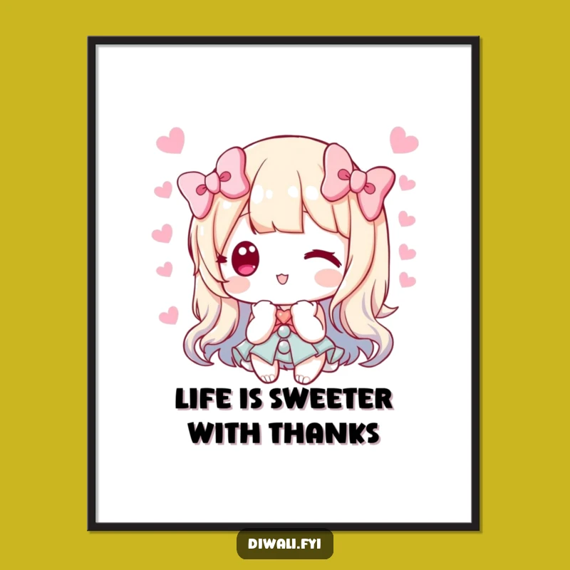 Free Printable Wall Art: Sweets Offering Character Funny Downloadable Decor