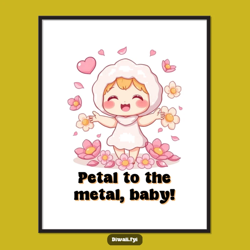 Free Printable Petal Juggler Wall Art - Giggling Character Downloadable Decor for Whimsy