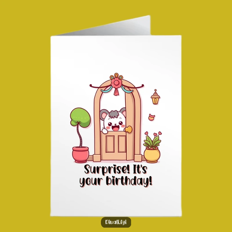 Free Printable Birthday Card: Curious Character Surprise - Downloadable Party Fun!