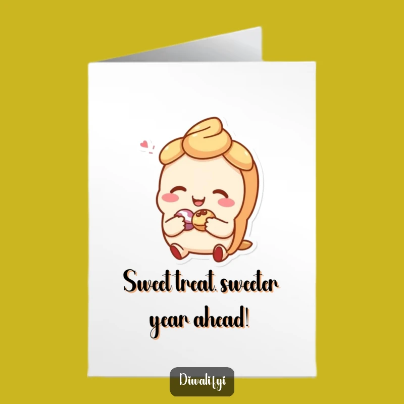 Free Printable Birthday Card: Giggling Pastry Shares Treat - Funny Downloadable Gift