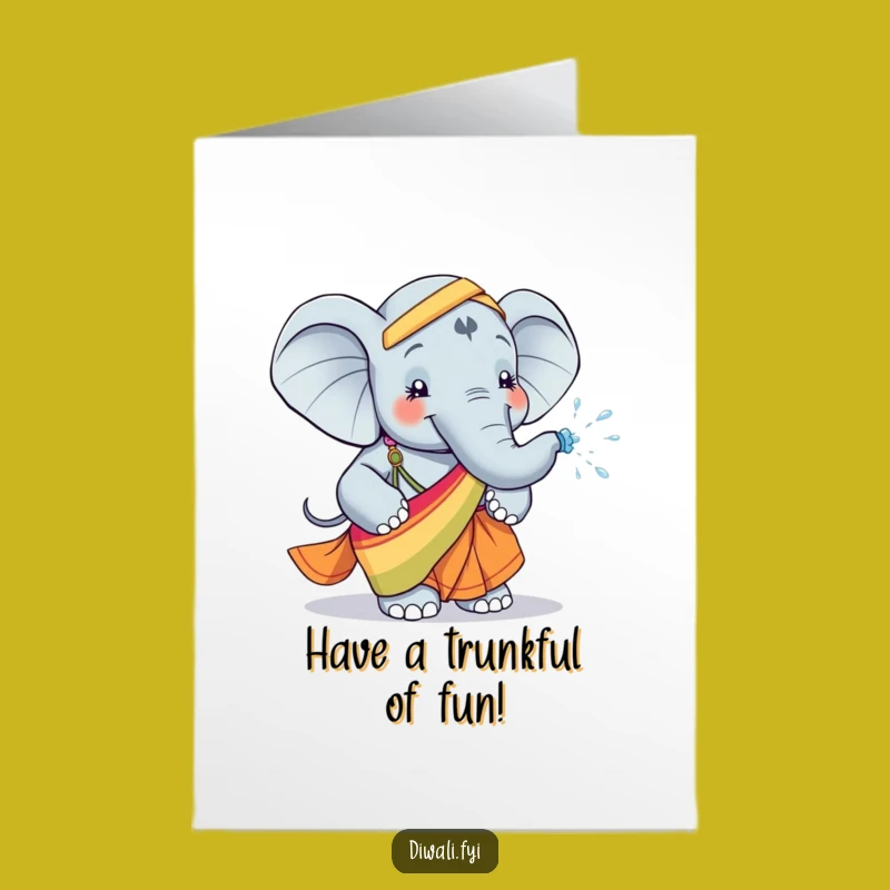 Free Printable Elephant Birthday Card: Splashy Fun Downloadable Gift