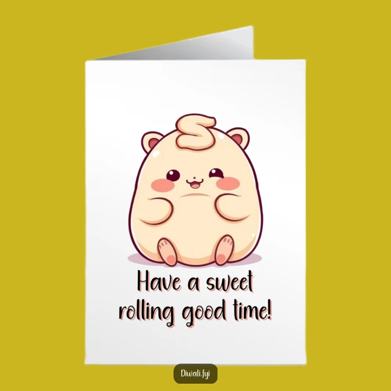 Free Printable Birthday Card: Giggling Ladoo Rolls into Fun Instant