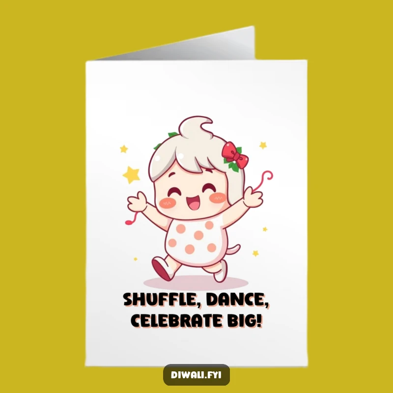 Festive Free Printable Birthday Card: Happy Shuffle Character, Funny Downloadable Gift