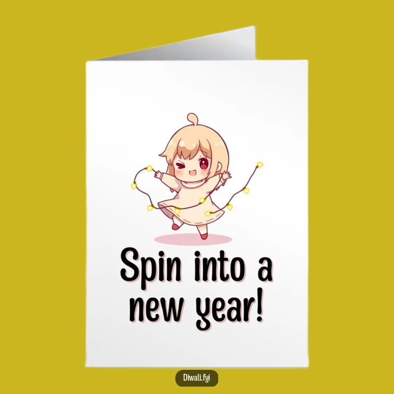 Free Printable Spinning Lights Card: Festive Birthday Cheer Downloadable Gift