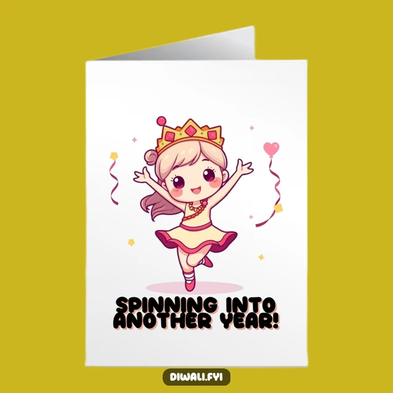Free Printable Birthday Card: Dancing Divas Pirouette - Funny Downloadable Gift
