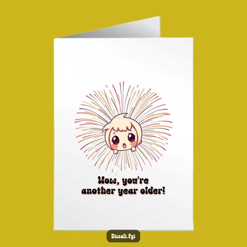 Free Printable Birthday Card: Surprised Firework Peek, A Hilarious Surprise Downloadable Gift