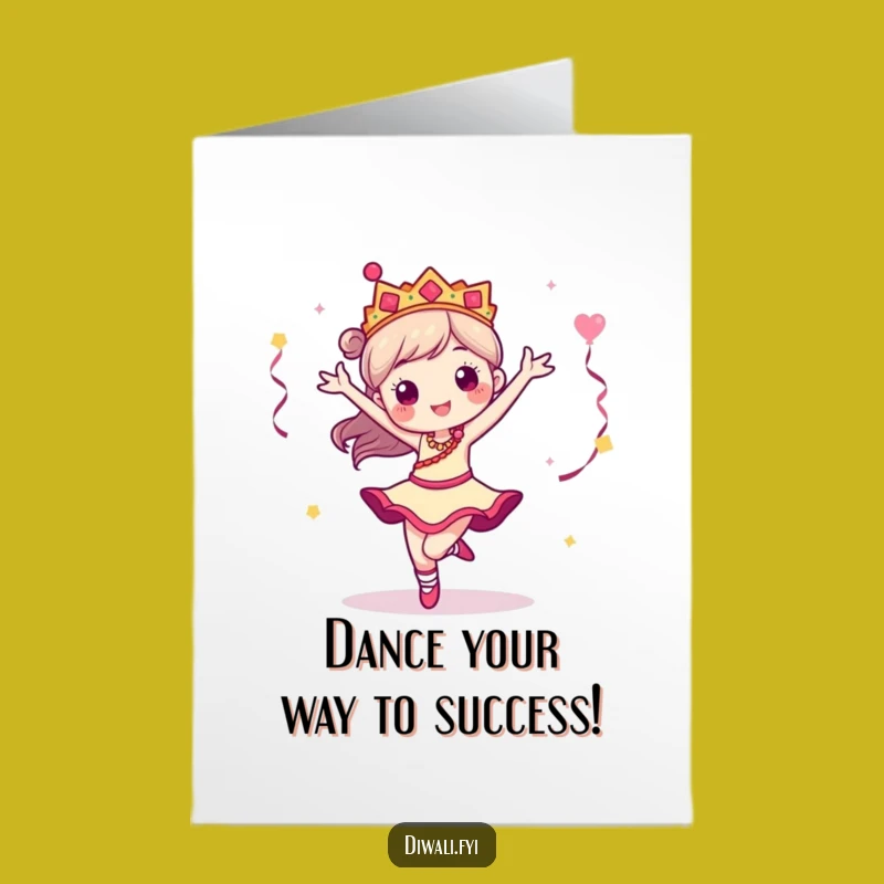 Free Printable Congrats Card: Dancer Pirouettes - Your Celebration Downloadable