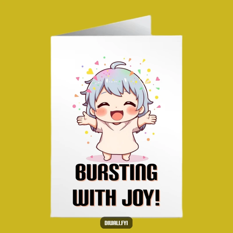 Free Printable Congrats Card: Colourful Powder Burst, Downloadable Fun Gift