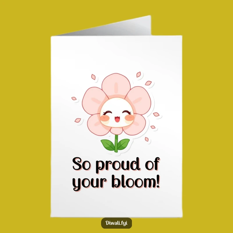 Free Printable Congrats Card: Flower Petals Celebrate - Funny Downloadable Gift