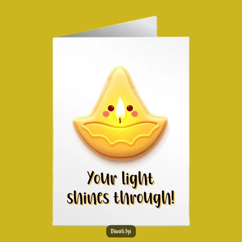 Free Printable Congrats Card: Glowing Diya Cookie Illuminates Success