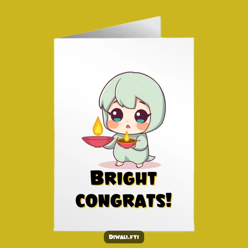 Free Printable Congrats Card: Surprised Diya, Downloadable Joyful Gift