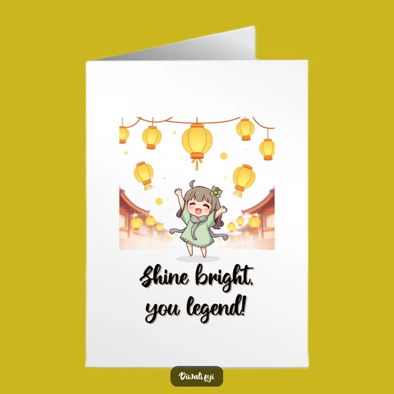 Free Printable Congrats Card - Joyful Lantern Toss Character Downloadable Celebration Gift