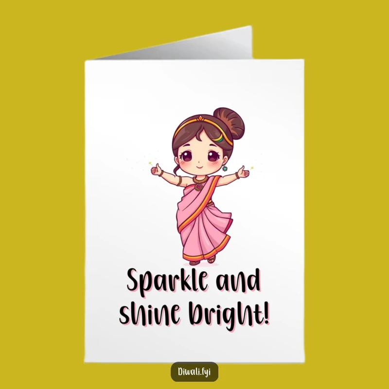 Free Printable Congrats Card: Sari Sparkler Dance Celebration, Humorous Downloadable Gift