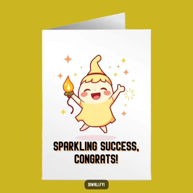Free Printable Congrats Card: Joyful Lamp Dancer - Sparkly Downloadable Gift