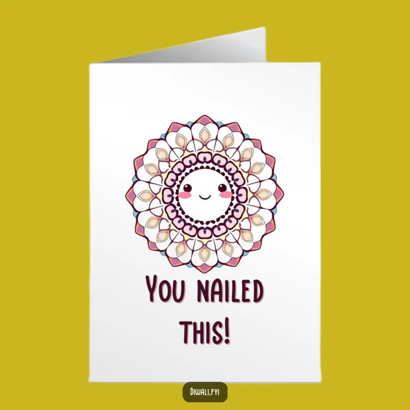 Free Printable Congrats Card: Rangoli Celebration, Vibrant Downloadable Achievement Gift