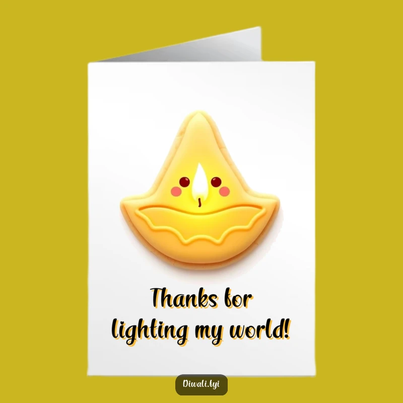 Free Printable Thank You Card: Diya Cookie Shines with Gratitude