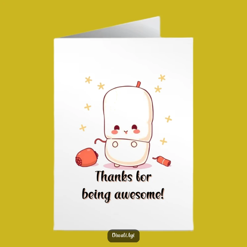 Free Printable Thank You Card: Shy Firecracker Says Thanks