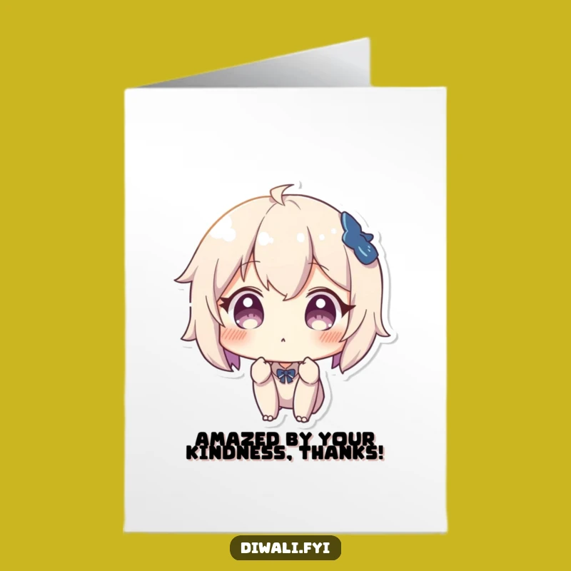 Free Printable Thank You Card: Surprised Character Funny Downloadable Gratitude