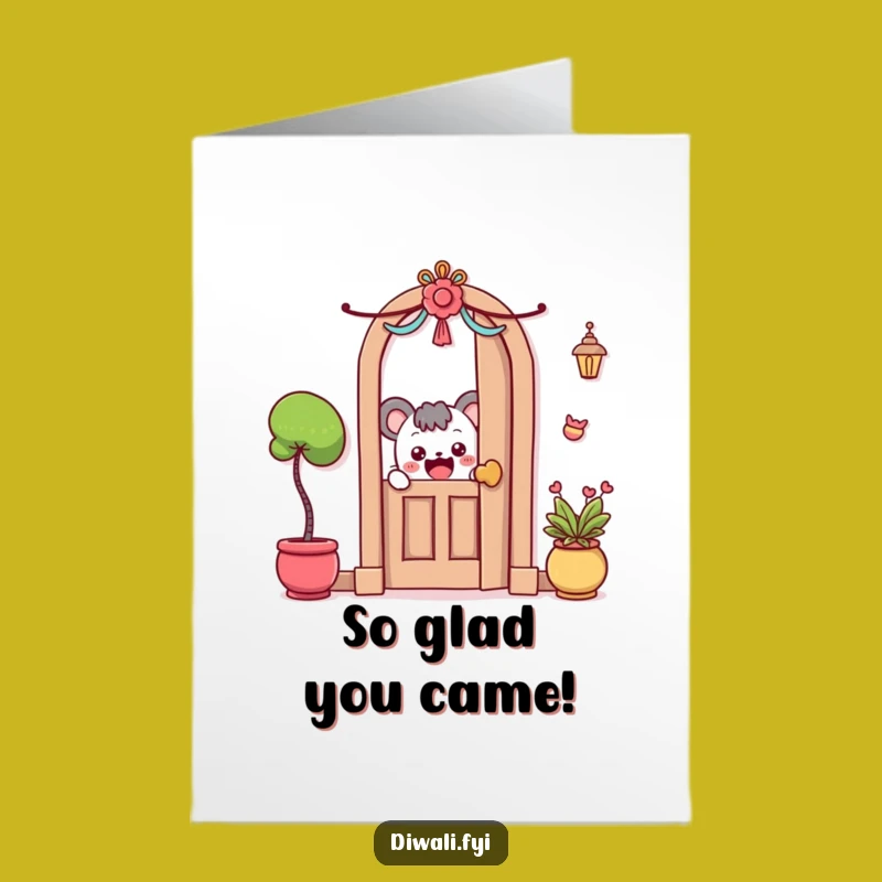 Free Printable Thank You Card: Curious Character Peek - Downloadable Gratitude Surprise!