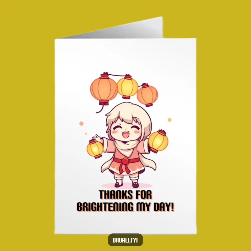 Thank You Free Printable Card: Juggling Lanterns, Heartfelt Downloadable Gift!