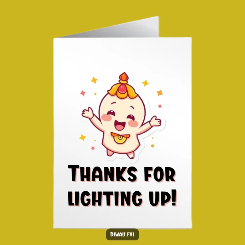 Free Printable Thank You Card: Diya Spin for a Cheerful DIY Note