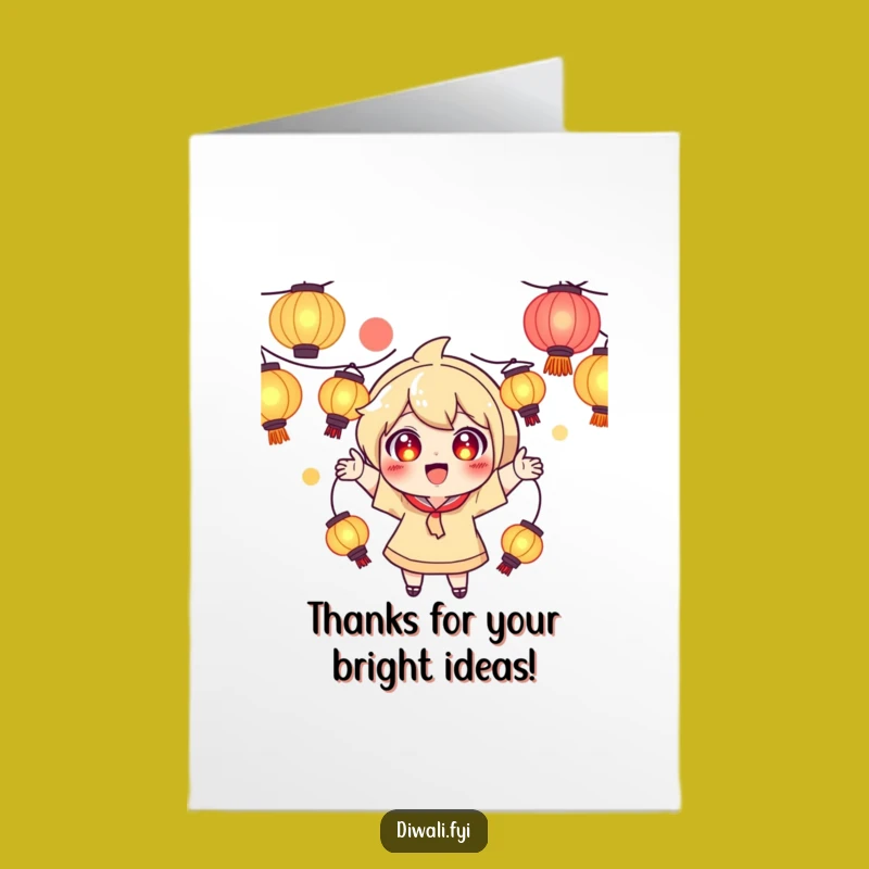 Free Printable Thank You Card: Juggling Lanterns, Humorous Downloadable Grateful Glow