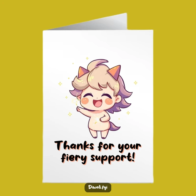 Free Printable Sparkler Thank You Card: Joyful Fiery Aura Downloadable