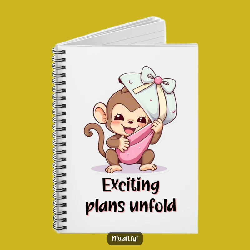 Funny Monkey Sweet Unwrap Notebook - Jot Down Ideas with Excitement