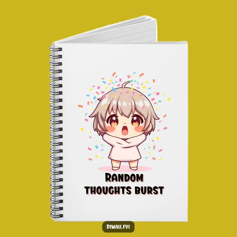 Funny Confetti Surprise Notebook - Surprised Character Journal, Perfect Humorous Gift!