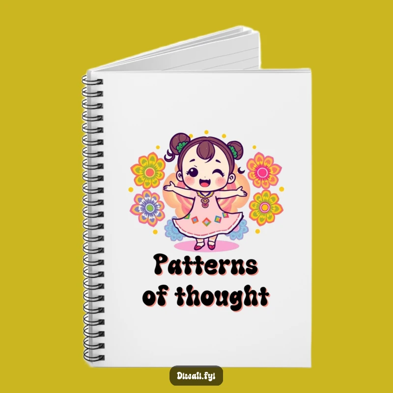 Funny Delighted Rangoli Dancer Notebook: Capture Your Joyful Ideas with Colorful Flair!