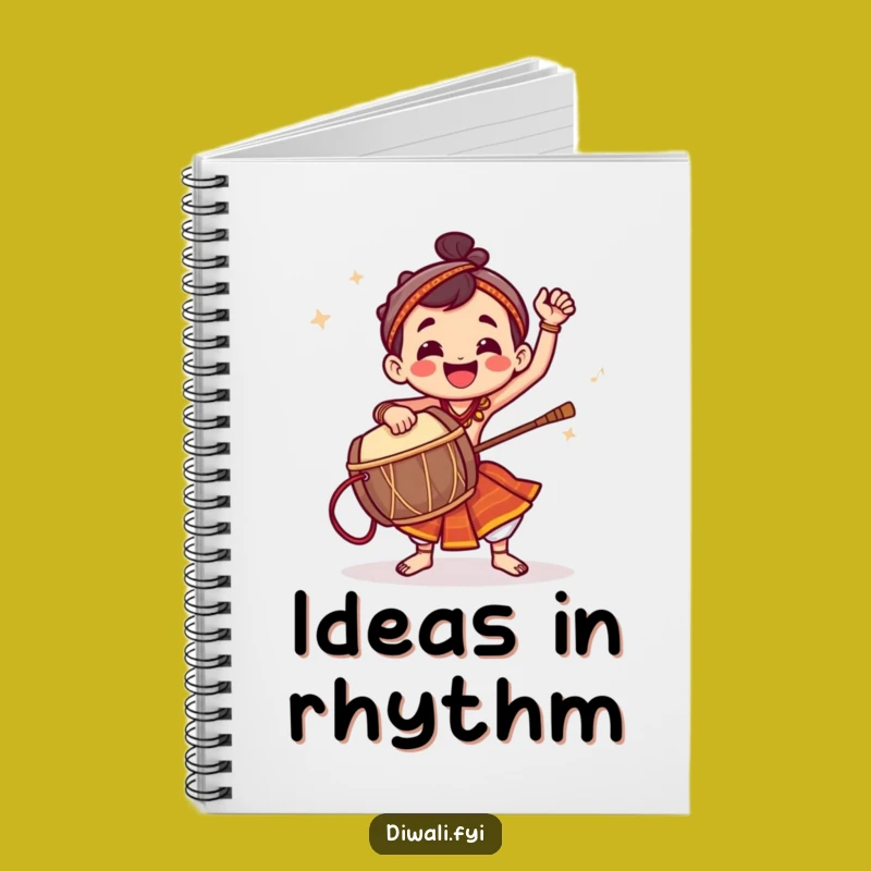 Funny Dhol Drummer Notebook: Jot Down Rhythms with Energetic Flair Gift