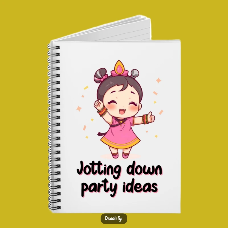 Funny Festive Notebook: Bangles Character Journal, Celebration Pose Gift
