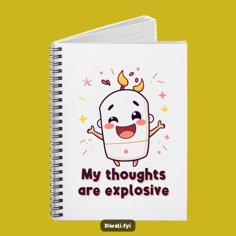 Funny Firecracker Pop Notebook: Mischevious Excitement, Journal Funny Gift