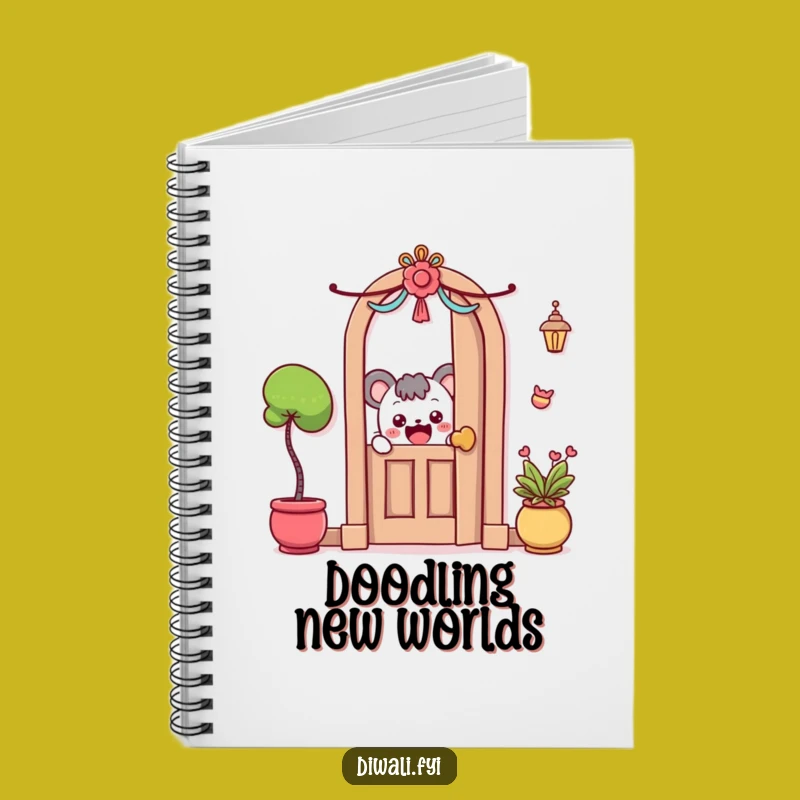 Funny Notebook: Curious Peeking Character, Perfect for Ideas