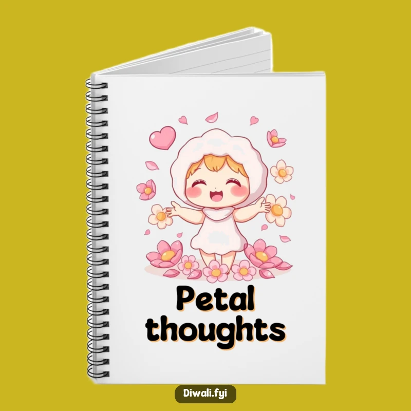 Funny Petal Juggling Notebook - Journal with Giggling Character for Notes