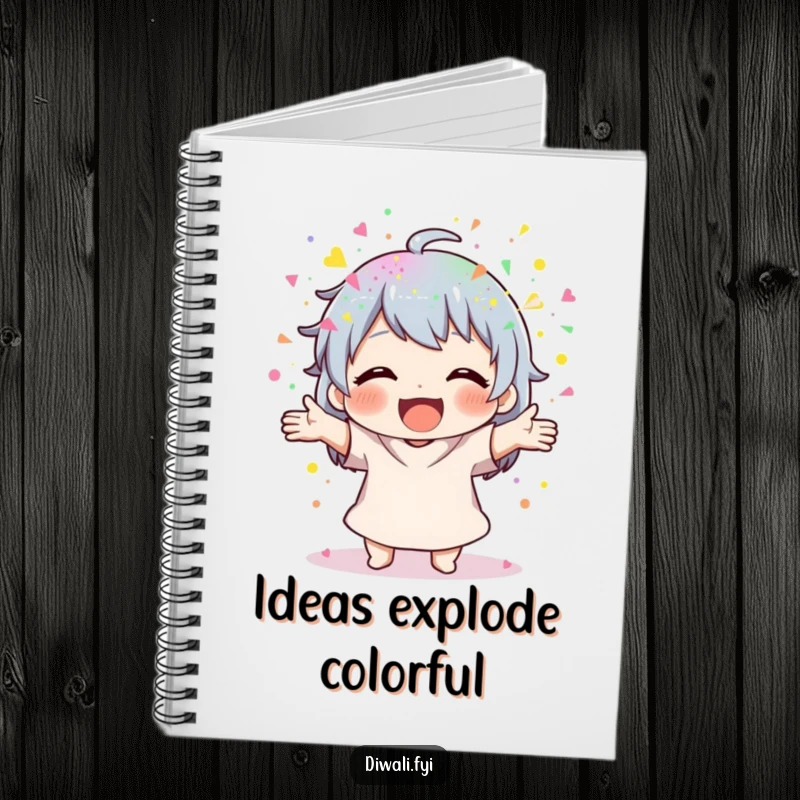 Funny Powder Scatterer Notebook: Journal featuring a character joyfully scattering colorful powder with both hands. Great funny gift.