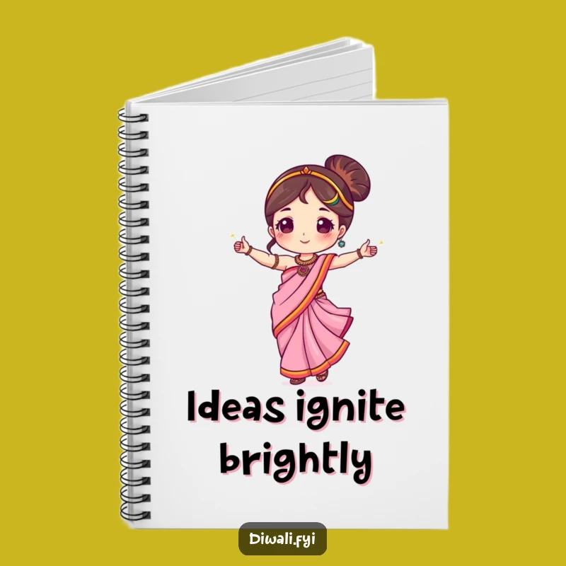 Funny Sari Dancer Notebook: Jot Down Ideas with Sparkler Dance Flair Gift