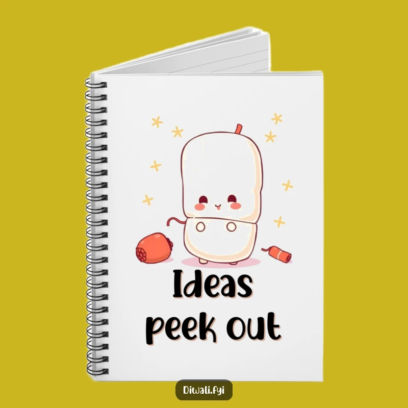 Funny Peeking Firecracker Notebook - Journal Your Secrets, Great Gift